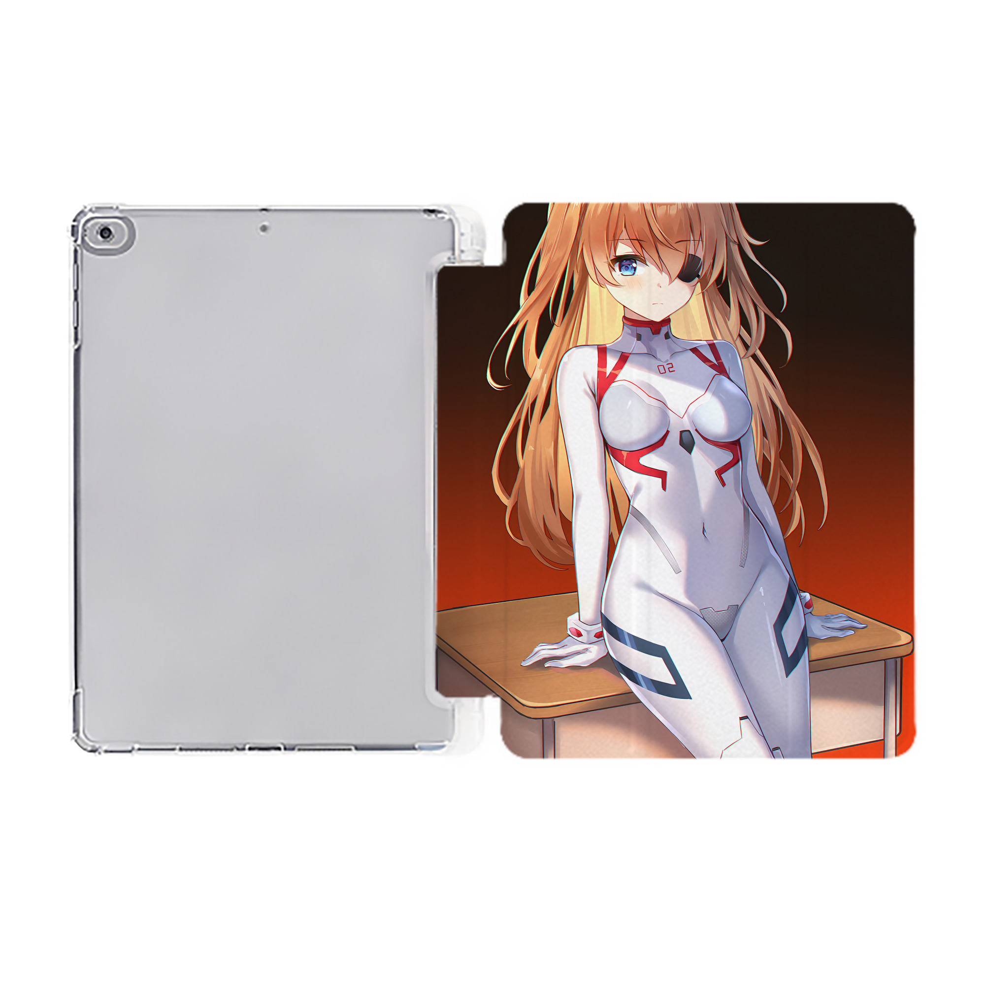 （画像用） EVA 新世紀エヴァンゲリオン IPad ケース ペン収納付き 三つ折りスタンド PUレザー×シリコン 対応機種9.5/10.5/10.9インチ